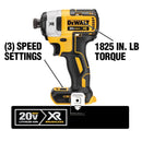 DEWALT 20V MAX XR Cordless Brushless 3-Speed 1/4 in. Impact Driver Kit and MAXFIT Right Angle Magnetic Attachment