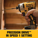 DEWALT 20V MAX XR Cordless Brushless 3-Speed 1/4 in. Impact Driver Kit and MAXFIT Right Angle Magnetic Attachment