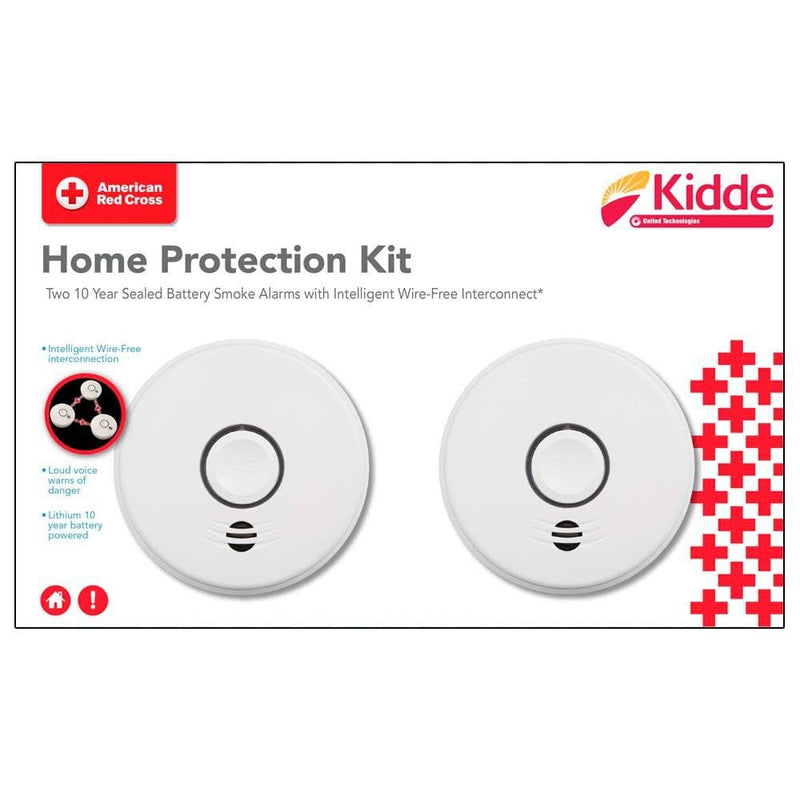 Kidde 10 Year Worry-Free Sealed Battery Smoke Detector with Intelligent and Wire-Free Voice Interconnect (2-Pack)