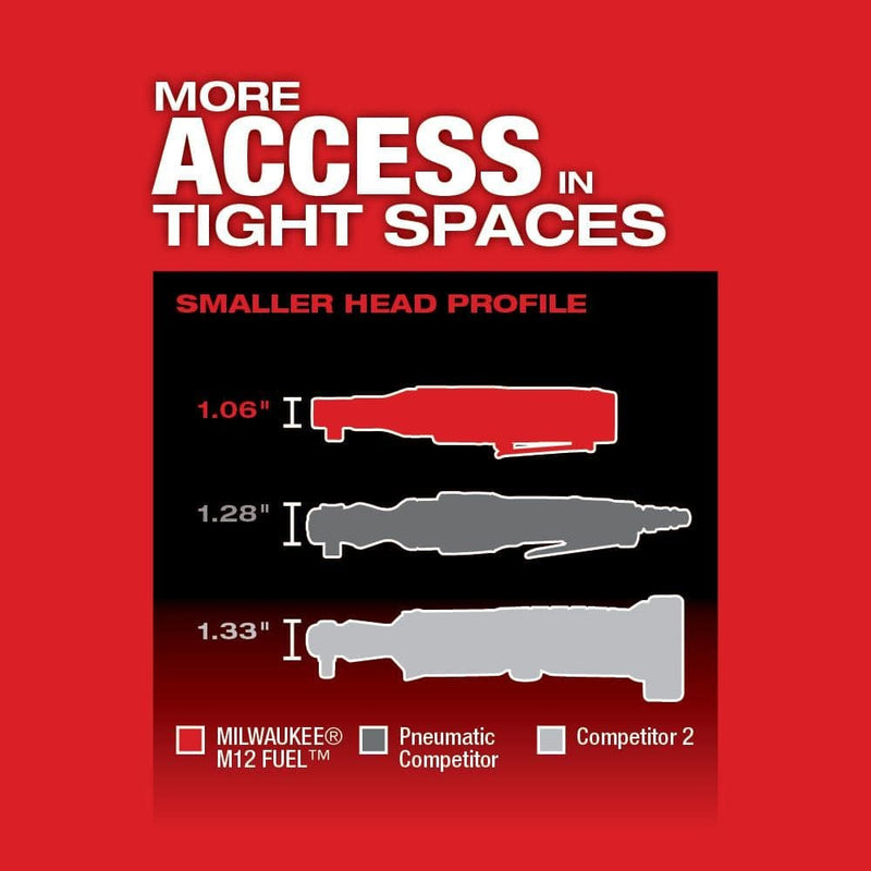 Milwaukee M12 FUEL 12V Lithium-Ion Brushless Cordless 3/8 in. Ratchet with M12 2.0Ah Battery
