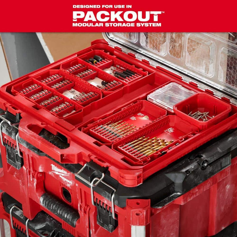 Milwaukee M12 12V Lithium-Ion Cordless 1/4 in. Hex Screwdriver Kit w/ SHOCKWAVEImpact Duty Driver Alloy Steel Bit Set (50-Pc)