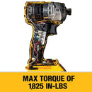 DEWALT 20V MAX XR Cordless Brushless 3-Speed 1/4 in. Impact Driver Kit and MAXFIT Right Angle Magnetic Attachment