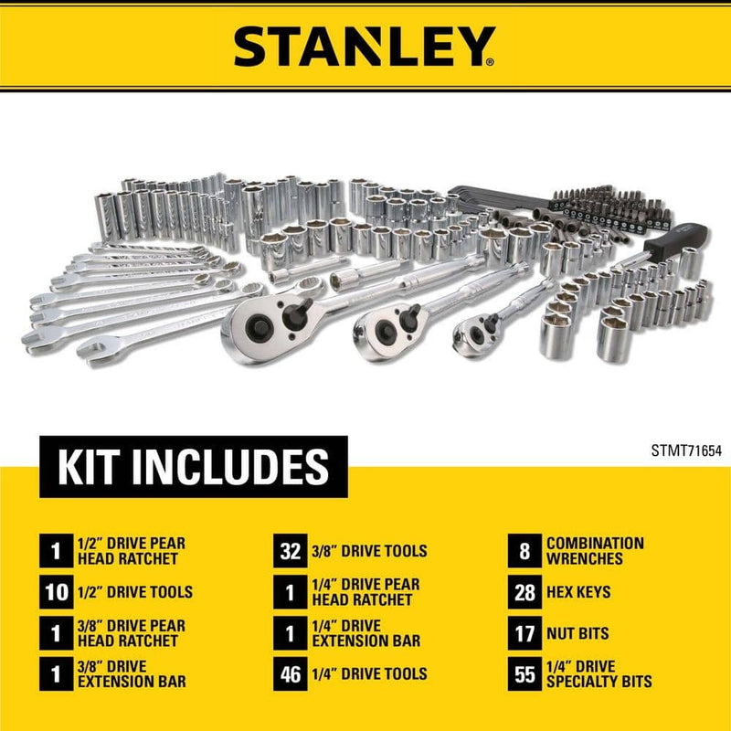 Stanley SAE & Metric Mechanics Tool Set (201-Piece)