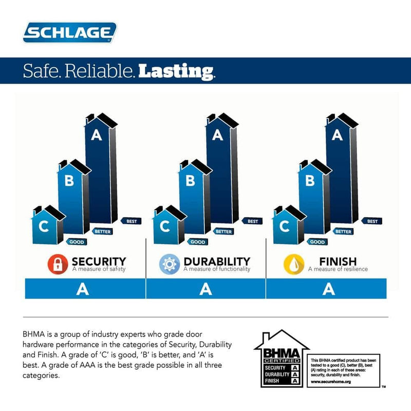 Schlage Accent Aged Bronze Keyed Entry Door Handle
