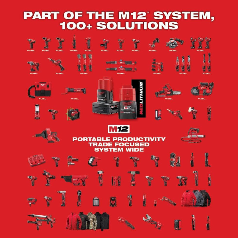 Milwaukee M12 FUEL 12V Lithium-Ion Brushless Cordless 3/8 in. Ratchet with M12 2.0Ah Battery